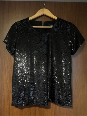 Generation Love Black Sequin Short Sleeve Tee